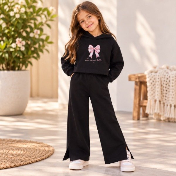 Producto - CONJUNTO BUZO + PANT RUSTICO (SIN FRISA) - NEGRO - 1