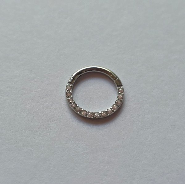 Producto - Clicker con strass frontales plateado