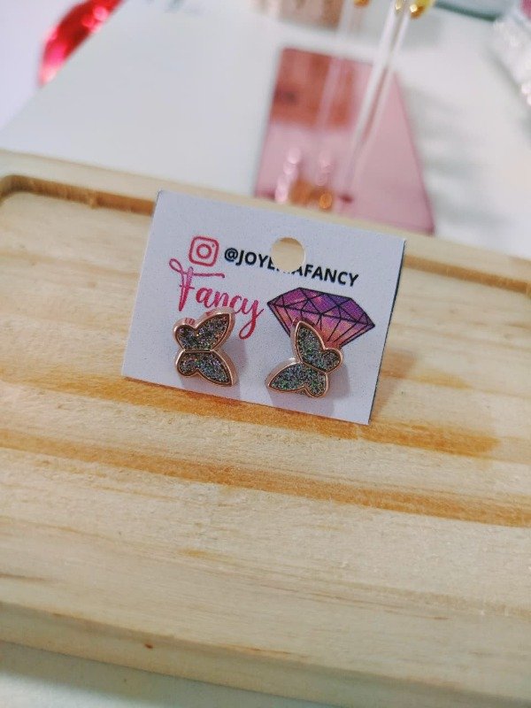 Producto - Aros mariposa glitter