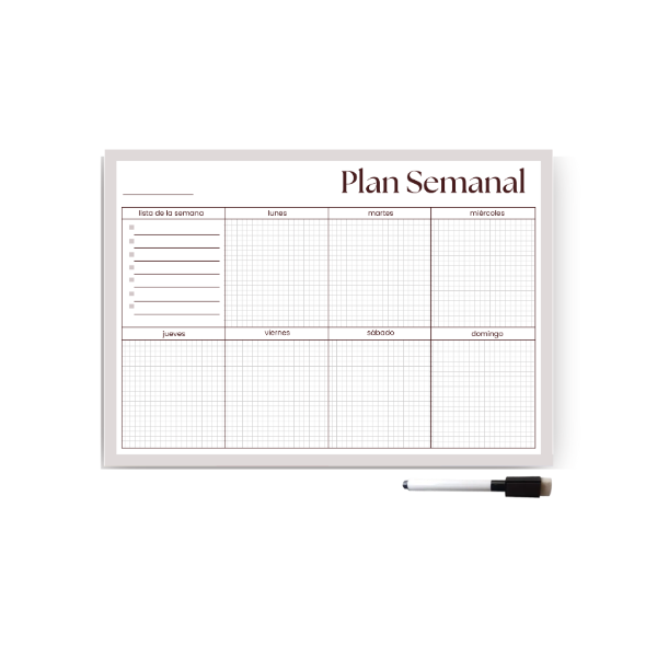 Producto - Planner Semanal Maxi Imantado + Fibron