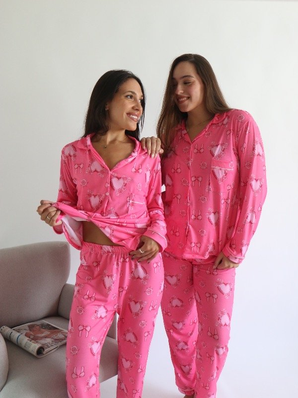 Producto - pijama camisero cora y moño