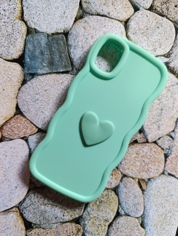 Producto - Funda silicone Nube corazón Samsung A04 verde agua