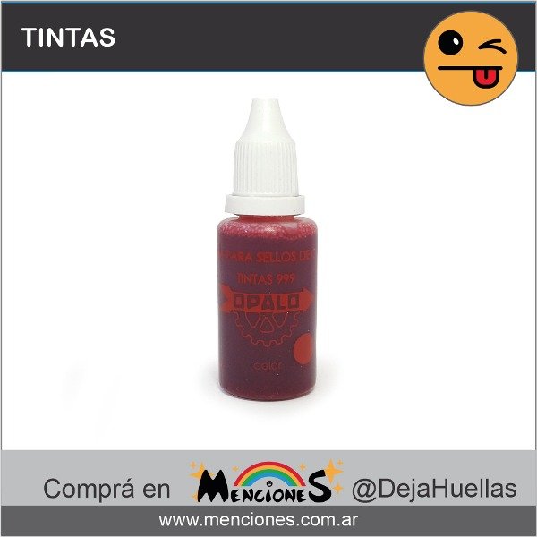 Producto - Tinta Al Agua Para Sellos de goma o metal, Ópalo 999, 25cc,  Rojo