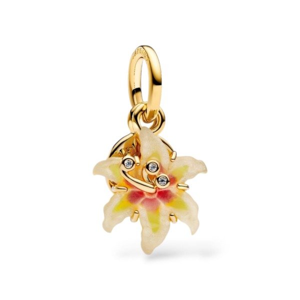 Producto - Charm Flor Tropical Dorada PREVENTA
