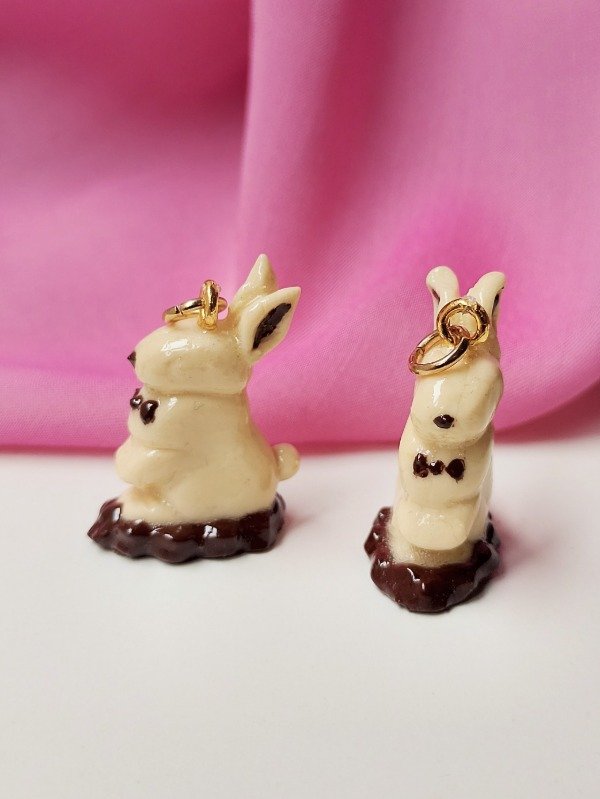 Producto - Conejito Choco Blanco (aro dorado)