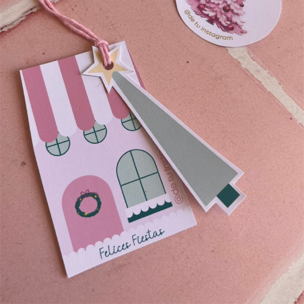 Producto - Tags casita y árbol fiestas