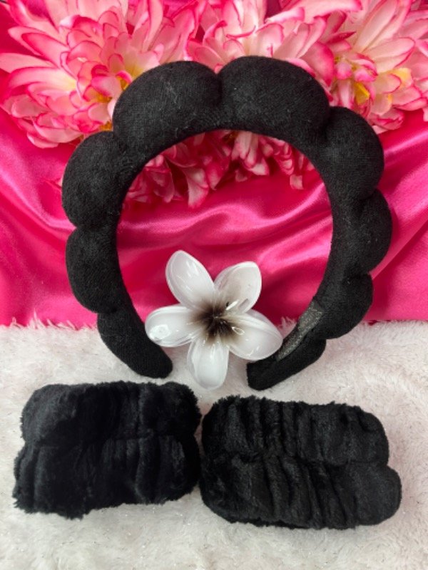 Producto - Set de skincare vincha broche muñequeras-Diferentes colores - 2