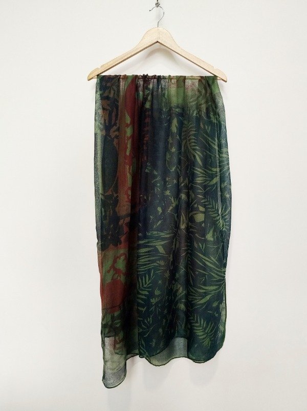 Producto - Pañuelo Mega -verde estampa collage-