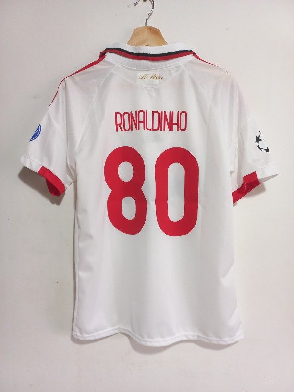 Maillot football vintage Milan AC 2009-2010 HOME 80 RONALDINHO