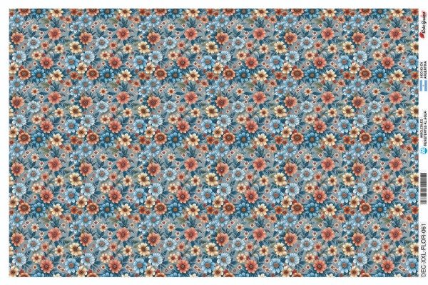 Producto - Láminas de Seda FLOR-061 (x5 un)