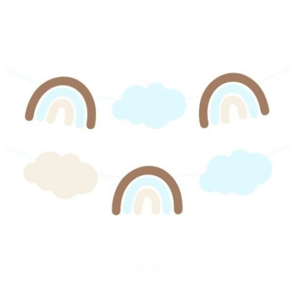 Producto - Guirnalda Arco Iris Vintage Celeste