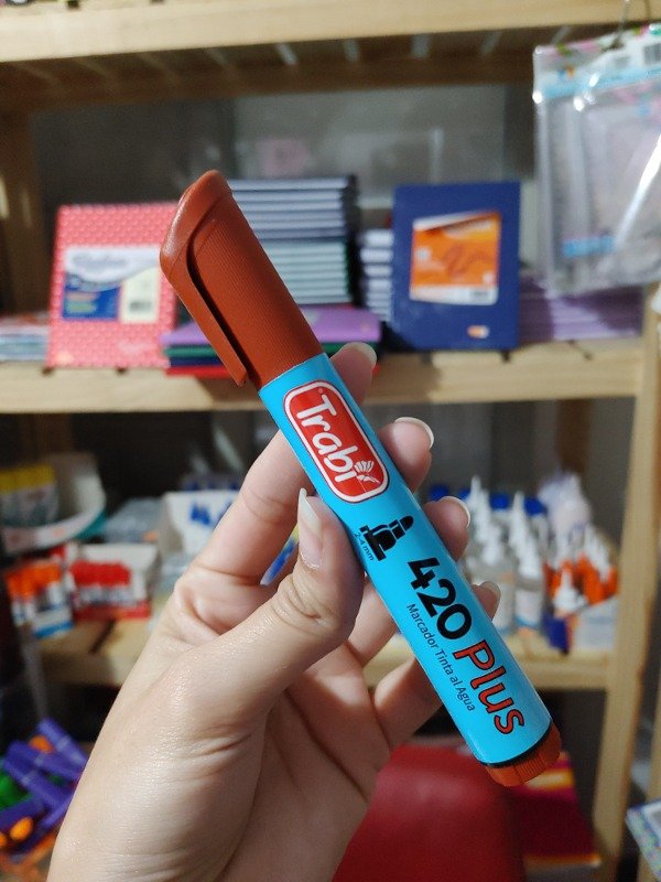 Producto - Marcador Trabi 420 Al Agua Punta Redonda Marrón