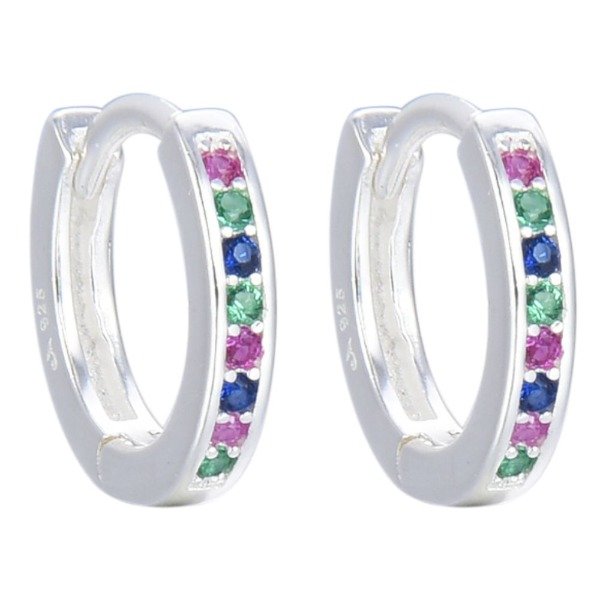 Producto - Aros Cubano Italiano Cubic Multicolor 1Cm