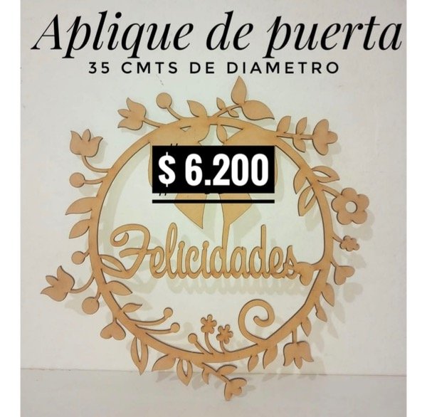 Producto - Aplique puerta FELICIDADES