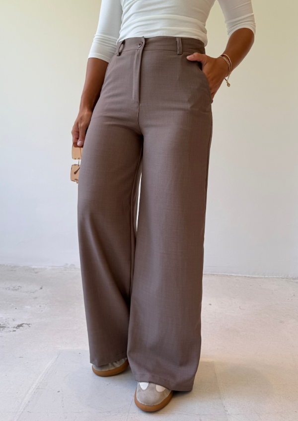 Producto - Pantalón AURA - Marrón Melange