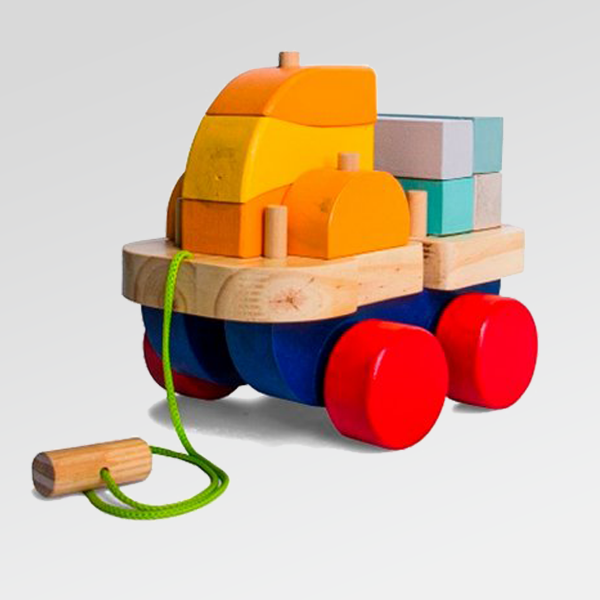 Producto - Camión Carga de madera GRANDE Clásico - 28 cm - Juguete Didáctico