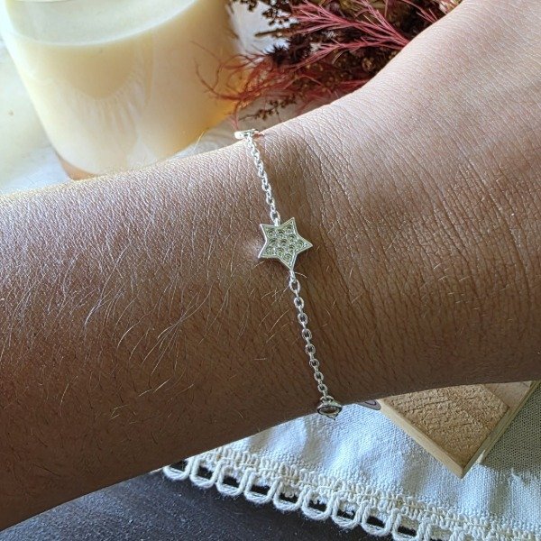 Producto - Pulseras Plata925 con estrella y puntos de luz