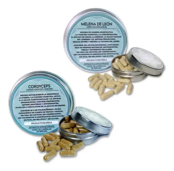 Producto - Combo Melena De León + Cordyceps - Extracto - Cápsulas 500mg
