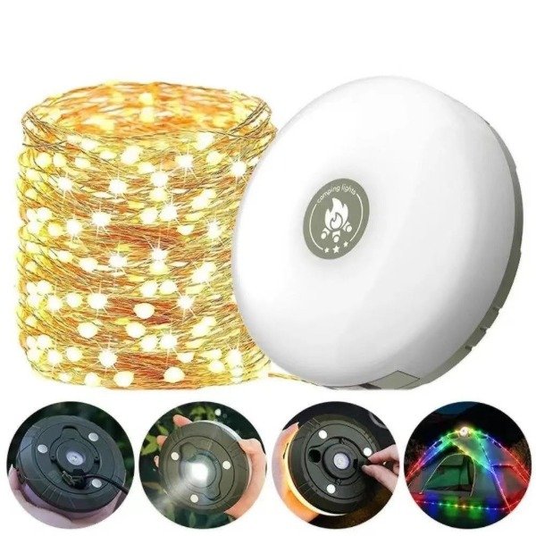 Producto - LAMPARA CAMPING + 10M TIRA LED RGB código: YH-828 - 0