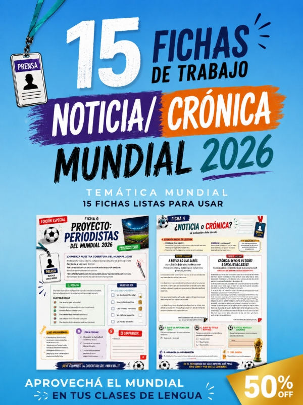 Producto - FICHAS NOTICIA-CRÓNICA Y MUNDIAL