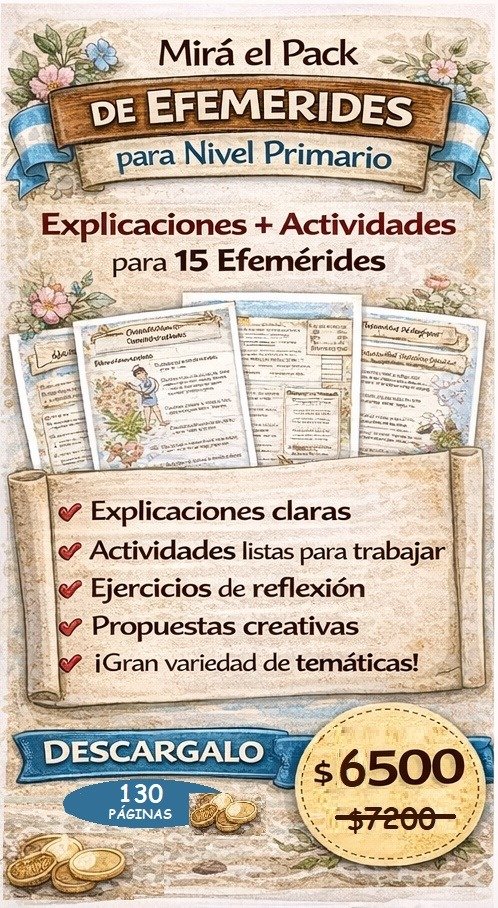Producto - Pack de Efemérides Argentinas para Nivel Primario