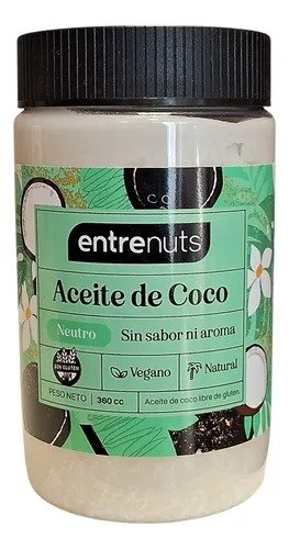 Producto - ACEITE DE COCO NEUTRO ENTRENUTS X 360 CC SIN TACC VEGANO