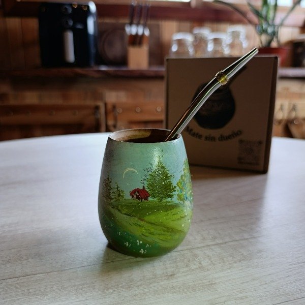 Producto - Mate de Algarrobo Casa en el bosque