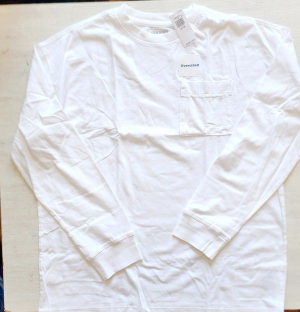 Remera manga larga old navy talla 10/12 blanca — imagen 2