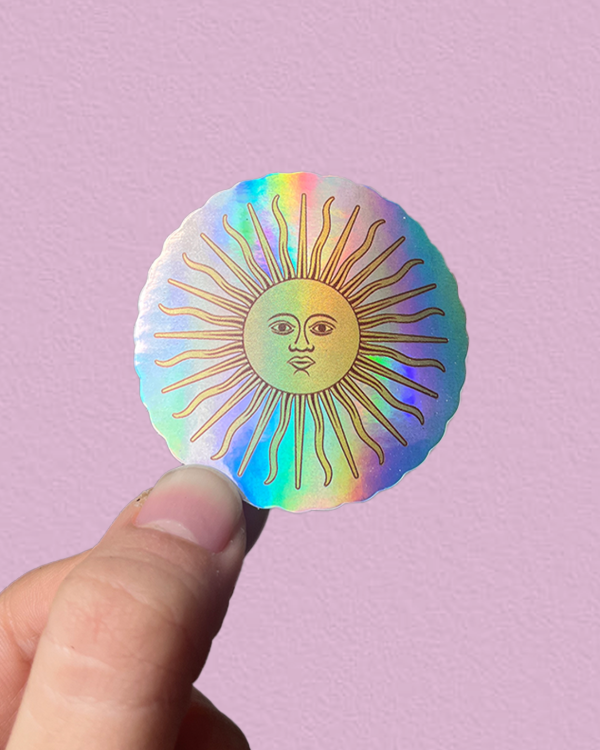 Producto - SOL DE MAYO HOLO - Sticker Individual Holografico Argentina