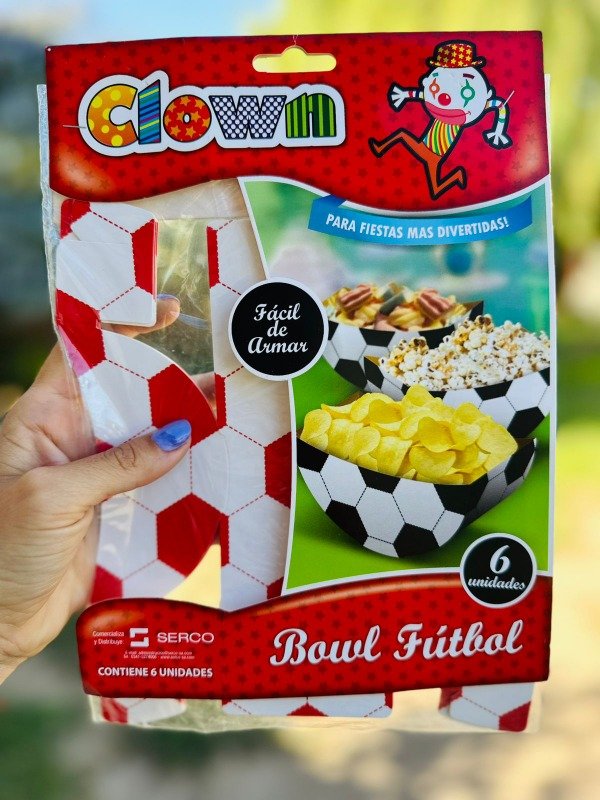 Producto - Pelota Bowl Rojo y Blanco x 6 Unid.