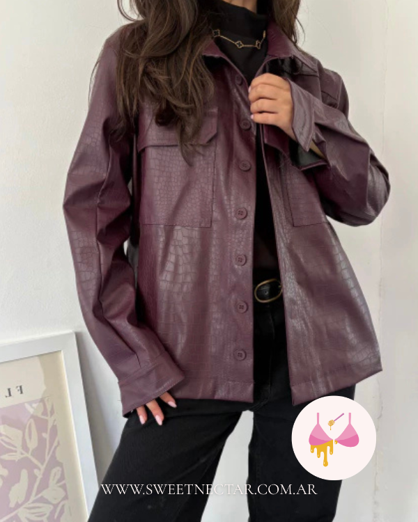 Producto - Chaqueta Croco Wine [PREVENTA]