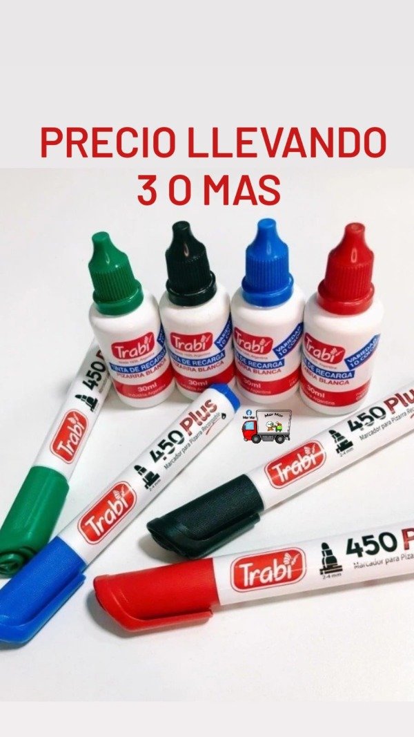 Producto - Tinta para marcador pizarra trabi (cantidad)