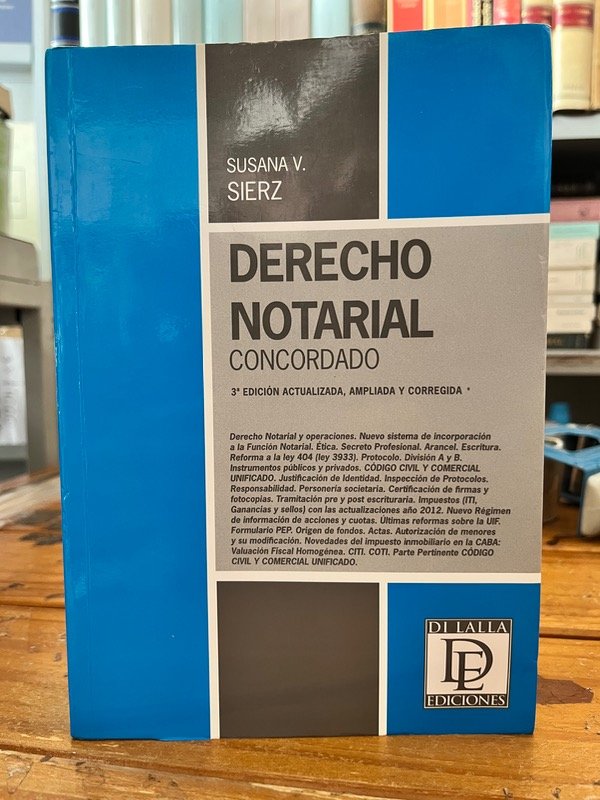 Producto - Derecho notarial concordado . Sierz