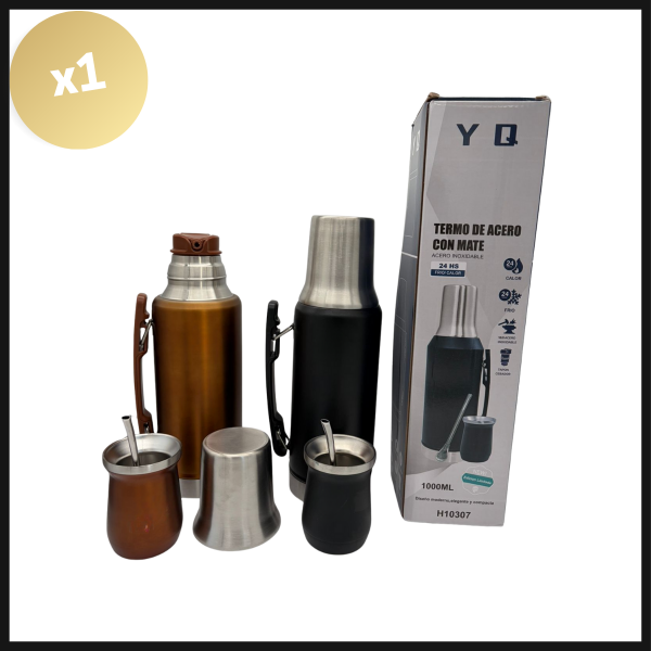 Producto - TERMO SYSTEM PREMIUM CON MATE Y BOMBILLA 1200ML SIN LOGO