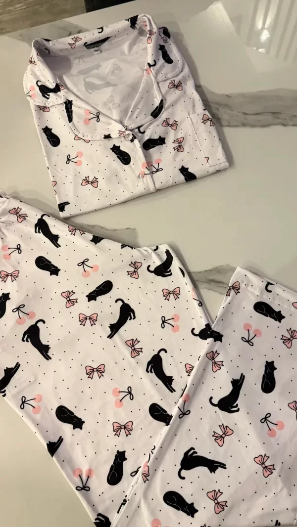 Producto - Camisero Gatitos blanco adultos manga corta - 2