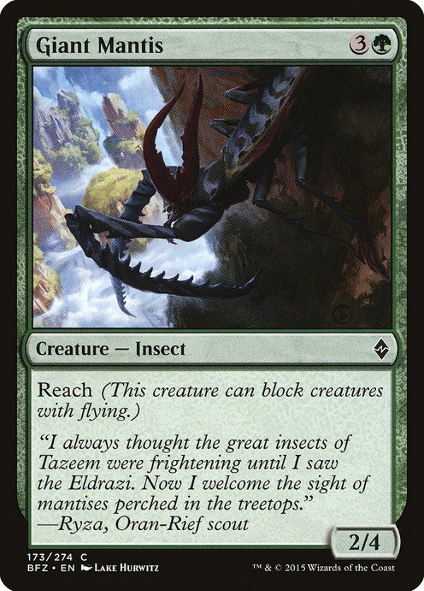 Producto - Giant Mantis  Battle for Zendikar