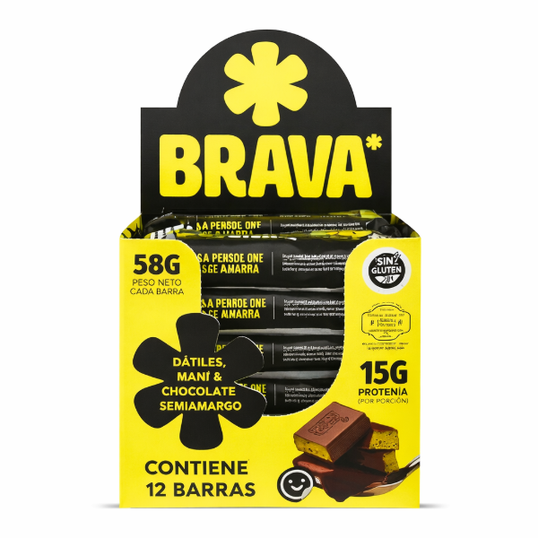 Producto - BRAVISIMA PROTEICA arandano y jengibre 58grs CAJA 12 UD.