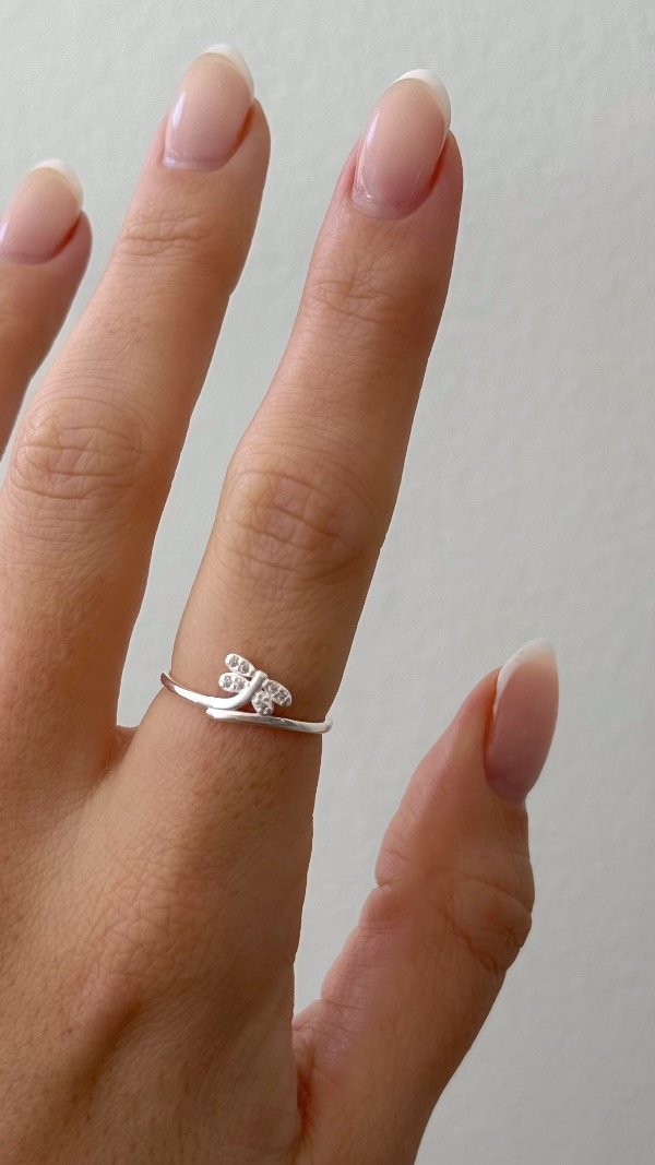 Producto - Anillo libelula cubic mini 17mm P925