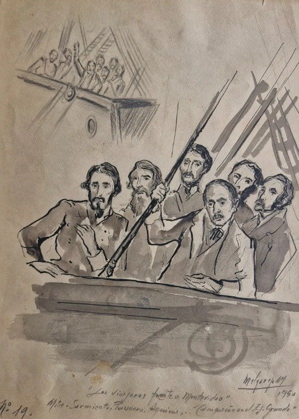 Producto - Melgarejo Muñoz, Wladimiro - 3 dibujos para Campaña en el Ejército Grande, 1950 - 3
