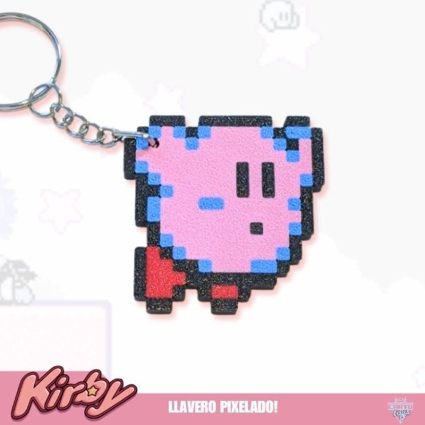 Producto - KIRBY - LLAVERO PIXELADO