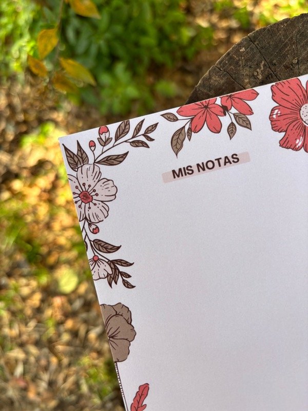 Producto - ANOTADOR FLORES ROSAS