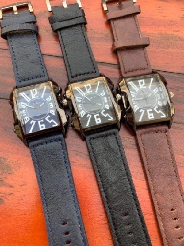 Producto - 3 relojes hombre rectangulares