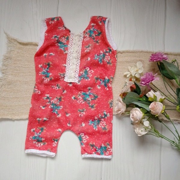 Producto - Romper lanilla estampada flores 12 m