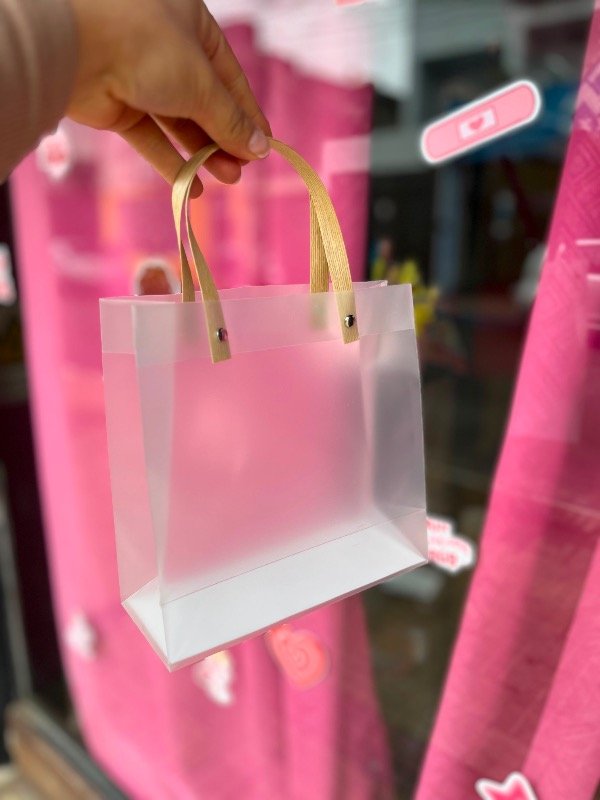 Producto - Bolsa de PVC matte con manija 20x20x8