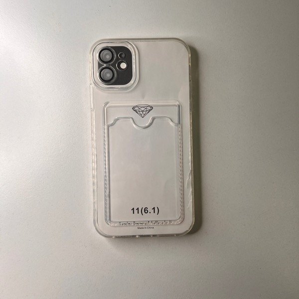 Producto - Funda transparente con tarjetero y protector de cámara - iPhone 11