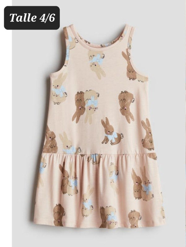 Vestido HYM talle 4/6 conejos