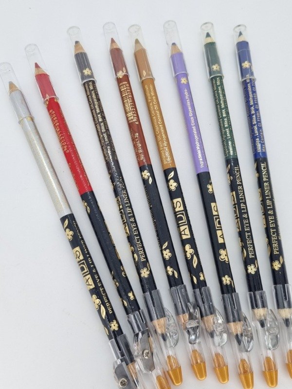 Producto - Lapiz delineador con sacapuntas doble lado color + negro