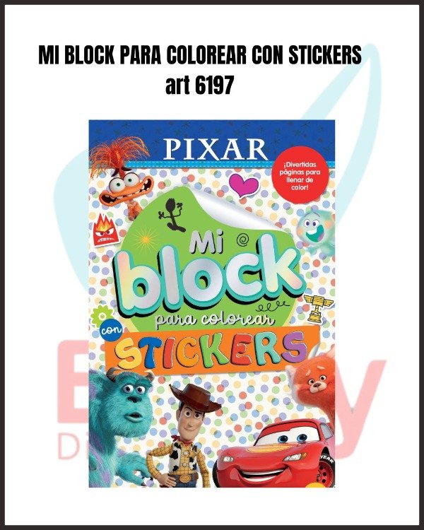 Producto - MI BLOCK PARA COLOREAR CON STICKERS 6197