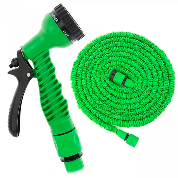 Producto - Manguera Expansible 23 Metros + Pistola De 7 Funciones Color Verde