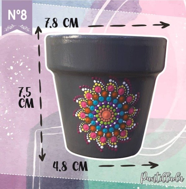 Producto - Maceta Número 8 (Lista para regalar)